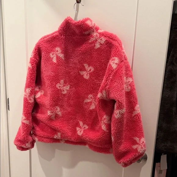 Beach Riot 3/4 Zip Pink Fleece Jacket by Anthropology - Picture 2 of 4